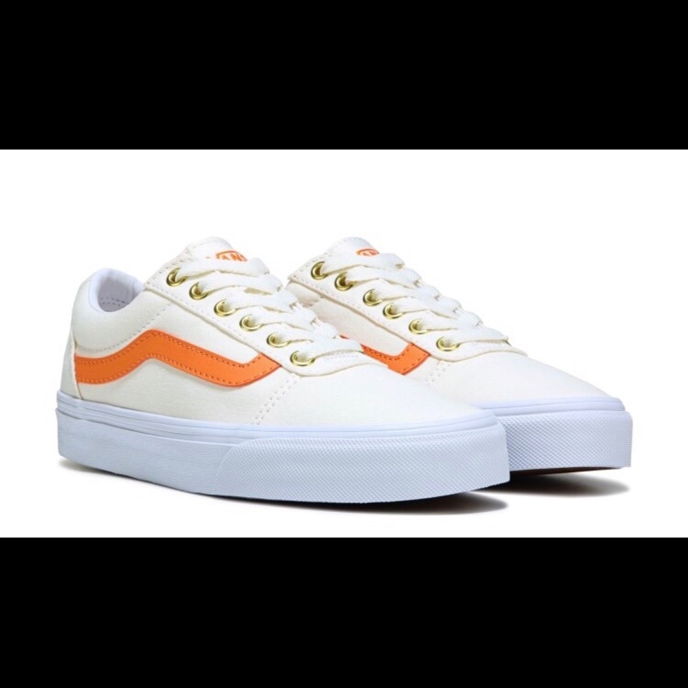 Orange tangerine/off white cream Vans